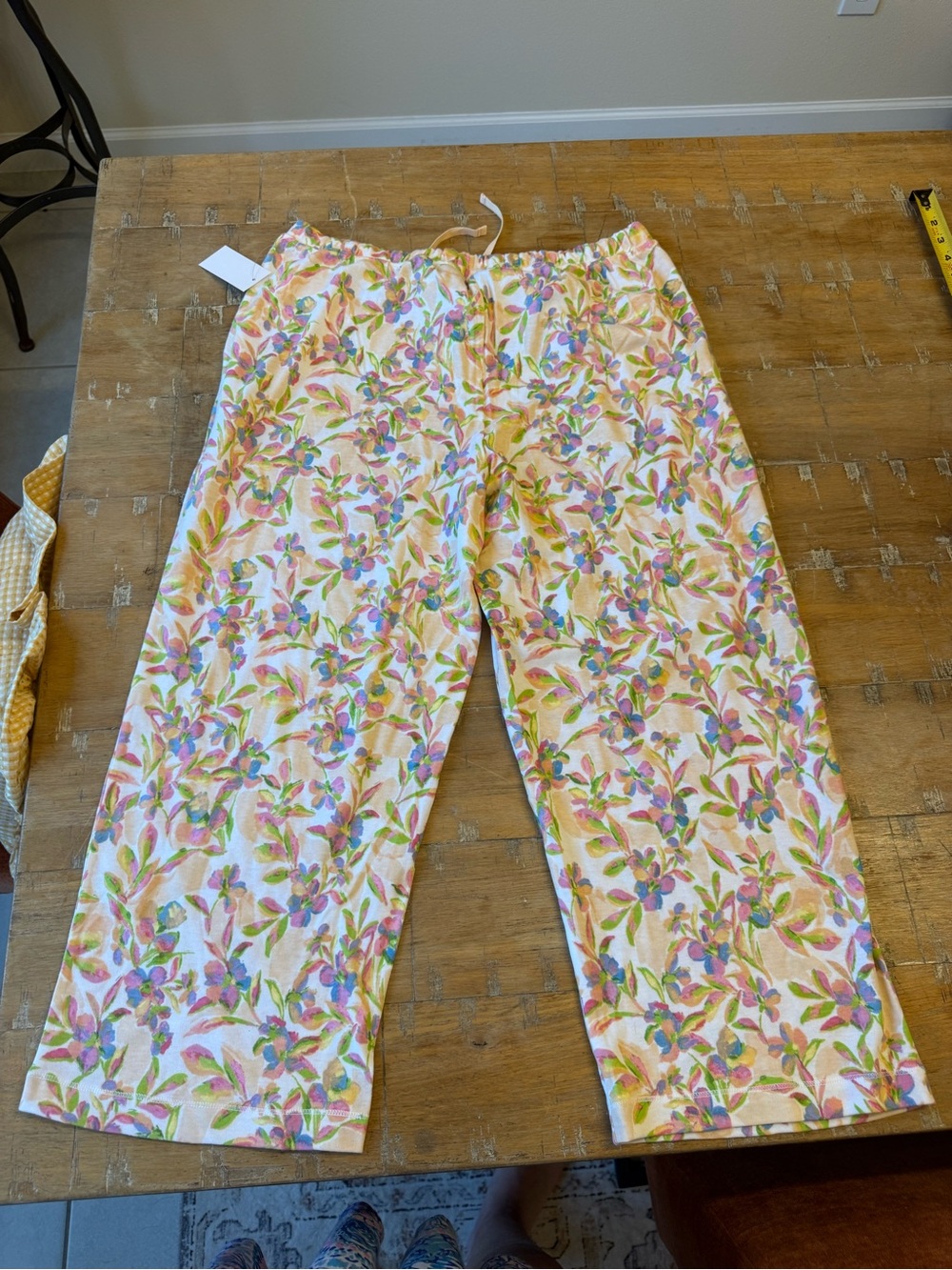 Karen Neuburger Floral Cotton Pajama Set in Pink, Green & Yellow - Picture 11 of 15